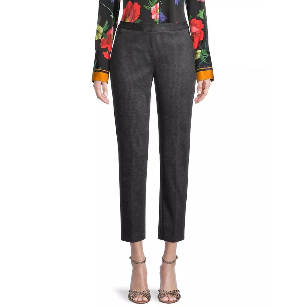 Kobi Halperin Pants Women’s Gayle Cropped Knit Gray x Black Size 6